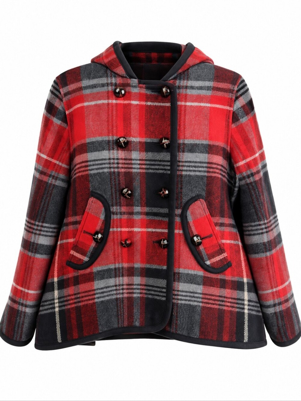 Wool Plaid Peacoat Jacket Women's Woolrich Century Size L Cabincore Outdoors